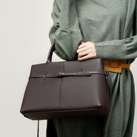 Sac à main en cuir véritable pour femme, usage quotidien |   Sac fourre-tout | Porte-documents élégant en platine à texture douce et grande capacité pour le bureau et l'usage quotidien