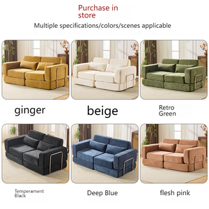 Sofá Cama Para Sala de Estar de Pana Expandible, con Diseño de Esquina Moderno, Simple y Elegante, Espuma de Alta Densidad Comprimida al Vacío - Product Image 2