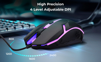 Promotion directe d'usine, souris optique filaire USB de haute qualité, durable, avec LED, pour ordinateur portable, PC de bureau