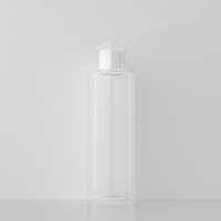 Luxe 100ml 150ml 200ml 250ml 500ml Bouteille cosmétique de lotion en plastique à épaule plate transparente Logo personnalisé