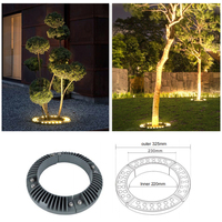 Lampe de paysage blanche chaude 48W LED Hug Tree Light IP65 étanche en aluminium avec anneau Design pour les parcs de jardin Utilisation en extérieur