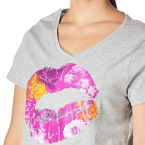 Style chaud été femmes col rond T-shirt nouveaux hauts d'été à la mode manches courtes polyvalent lâche style de longueur moyenne - Product Image 2