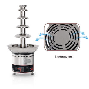 Fuente de Chocolate Comercial GZKITCHEN de 6 Niveles, Acero Inoxidable, 5 kg, Eléctrica, 110V/220V/240V, Estilo <span class=keywords><strong>Cascada</strong></span> para <span class=keywords><strong>Molino</strong></span> de Harina - Product Image 6