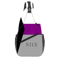 Sac de poitrine personnalisé en polyester durable motif arc-en-ciel, bandoulière imprimée par sublimation vif pour les activités Pride et les trajets quotidiens