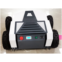 Tondeuse à gazon et déneigeuse robotisées électriques 2-en-1, télécommandées et alimentées par batterie, avec lame de déneigement