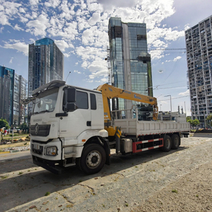 Grue sur camion d'occasion 6x4 8x4 avec moteur, capacité de levage 10 tonnes, hauteur 18m, composants essentiels - Product Image 1