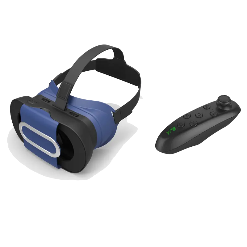 Kacamata Vr Box Ditingkatkan dengan Headphone Cerdas Virtual Reality Headset Vr Gaming Helm untuk Telepon Video Game 3D