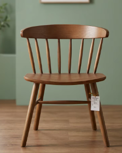 Silla de Comedor Moderna de Madera de Roble Macizo, Diseño sin Brazos, Patas Cónicas |   Asientos para Restaurantes Comerciales, Hoteles y Cafeterías - Product Image 2
