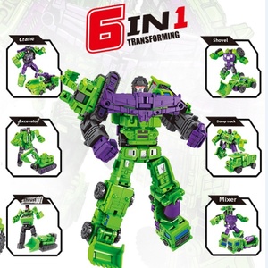 Baohai Star combinado transformación ingeniería vehículo <span class=keywords><strong>Robot</strong></span> seis en uno King Kon Mini pequeño Hércules excavadora grúa juguete - Product Image 6