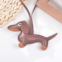 Gantungan Kunci Kulit PU Anjing Dachshund Custom, Liontin Tas, Gantungan Kunci Mobil Mewah, Aksesoris Bagian Tas Lainnya, Tag Bagasi