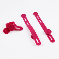 YS YS0069 Organisateur de câbles en silicone réutilisable multifonctionnel réglable, couleur personnalisée 15,5x1,5CM pour rangement de fils et câbles de charge