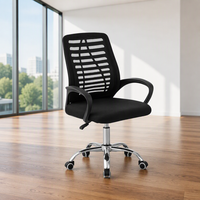 Chaise de bureau ergonomique à dossier mi-haut en maille respirante, pivotante à 360 degrés, pour petit bureau, Nouvelle-Zélande
