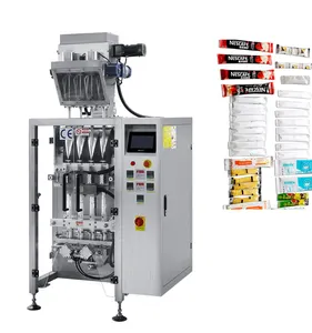 CE otomatik manyok un/boya/Kava/baharat/maya/Jaggery/domates/hap/meyve çok şeritli toz kılıfı paketleme makinesi