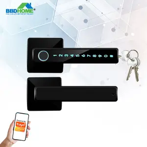 BBDHOME-cerradura biométrica para puerta de madera, dispositivo electrónico con huella dactilar, contraseña, para dormitorio y hogar