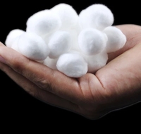 Boules de coton 100% pur coton, boules de coton dentaire, boules de fil de coton 12 plis, boules de laine de coton 100% pure