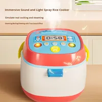 YD TOYS DIY Mini Coffre-fort en Plastique ABS, Ensemble de Jouets de Cuisine Moderne en Bois pour Maison de Poupée, Simulateur de Cuiseur à Riz Unisexe pour Enfants de 4 à 6 Ans