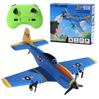 Avion RC P-51 Mustang 2CH 2.4G en mousse EPP, planeur, portée 150m, prêt pour FBA, pour enfants