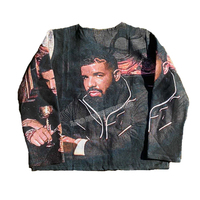 Tapisserie Pull Personnalisé Hommes Mode Hip Hop Rappeur Sweat Tissé Motif Tapestri Couverture Drake Chandails Homme