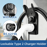 Nouveau support de câble de charge pour voiture électrique Qiaoyi ABS+PC certifié CE, avec serrure à code, pour prise J1772