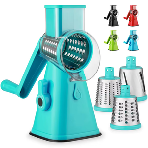 Buona affettatrice per verdure <span class=keywords><strong>3</strong></span> <span class=keywords><strong>in</strong></span> <span class=keywords><strong>1</strong></span> rapida Spiralizer taglierina vegetariana tamburo rotante grattugia dado pelapatate trituratore - Product Image 4