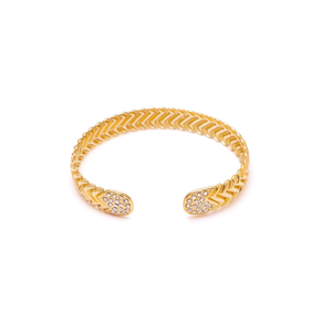 Fashion Cuff <b>Bracelet</b> 316L Stainless Steel PVD Gold Plating Sustainable Resistant Jewelry for Women - Product Image 2