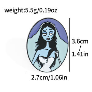Broche en alliage USA Cartoon Comics <span class=keywords><strong>Tim</strong></span> Burtons Corpse Bride Brooch - Product Image 3