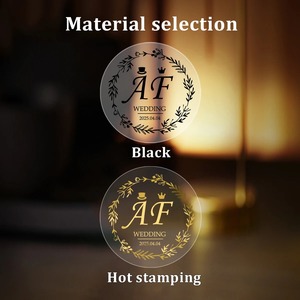 <span class=keywords><strong>Pegatinas</strong></span> <span class=keywords><strong>Personalizadas</strong></span> para Boda, Transparentes, con Lámina Dorada, de PVC, Impermeables y Duraderas, para Regalos, Monogramas, Bautizos, Recuerdos de Fiesta - Product Image 3