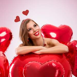 Performance di <span class=keywords><strong>san</strong></span> <span class=keywords><strong>valentino</strong></span> eco-friendly in plastica rosso Love Glasses montatura vestito cerchietto per capelli WUHUSHI Party forniture promozionali - Product Image 3