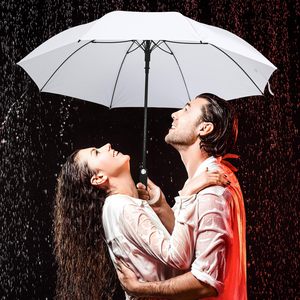 Chất lượng hàng đầu quảng cáo thương hiệu 27 inch biểu tượng tùy chỉnh đám cưới trắng giá rẻ thăng hoa tự động thẳng lớn Ô Dù Golf - Product Image 5