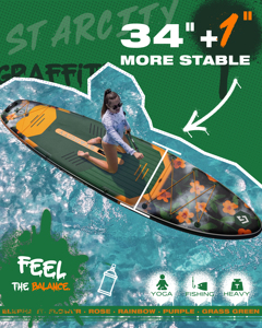 Customized Hot Selling Inflatable SUP Stand up Paddle Board Waterplay Surfing Gonflable Surfboard Tabla De SC10/9 Inflatable SUP - Product Image 3