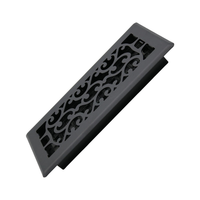 Grille de sol en acier de style victorien avec levier de commande réglable, traversable, pour les grilles de ventilation domestiques