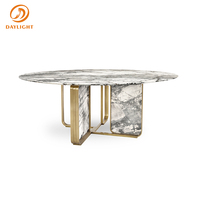 Tables à manger en marbre de luxe sur mesure, style italien, luxe léger, moderne, meubles de salle à manger pour villa, appartement, hôtel