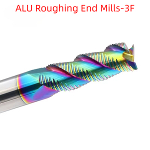 Fresa de desbaste de aluminio de 3 filos sin recubrimiento de carburo sólido para fresado CNC de alta velocidad - Product Image 1