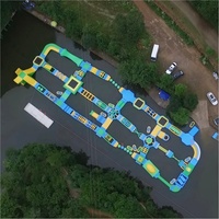 Grand parc aquatique gonflable géant en promotion, parc aquatique flottant sur mesure en PVC durable pour jeux aquatiques en lac, mer, piscine, complexe hôtelier