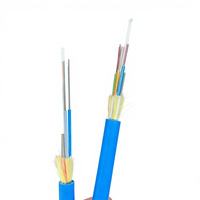 Câble à fibres optiques intérieur/extérieur GYFXTZY LSZH à tube central lâche 2-12 fibres G652D SM non métallique avec fil de verre E-Glass