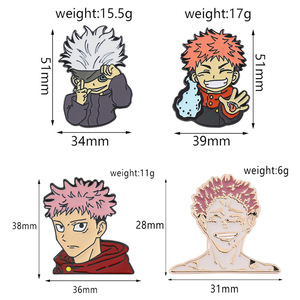 เข็มกลัดลงคอเคลือบโลหะแนวญี่ปุ่นสำหรับผู้ชายชุดต่อพ่วงตัวการ์ตูนตัวการ์ตูนสำหรับกระเป๋า - Product Image 1