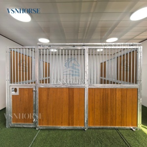 Customized cavalli stalla stalla pannelli frontali con fieno Rack finestra quadrata durevole cavallo stalla kit per fienili professionali - Product Image 3