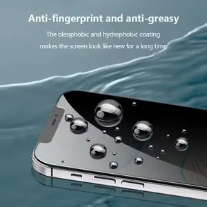 واقي شاشة حماية للخصوصية من الزجاج المقسى طراز Supglass XC-12، واقي شاشة من الزجاج المقسى ضد البصمات لهاتف iPhone 12 13 14 15 Pro Max