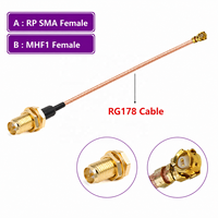 Adaptateur U.FL MHF femelle vers SMA femelle étanche, câble coaxial RF Pigtail pour extension d'antenne WIFI MHF RG178