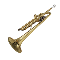 Hot Sale Bb-key Wind Instruments Professional Trumpet Brass Material Gold Color Trumpet with Case