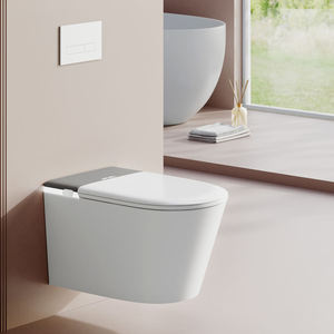 Toilette intelligente murale électrique à réservoir en céramique à nettoyage automatique, version améliorée de haute qualité, avec siphon en P - Product Image 1