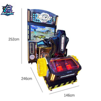Machine de jeu de course automobile à monnayeur, simulateur de conduite d'arcade intérieur avec écran HD pour centre de jeux, vente en gros usine