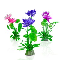 Décoration d'aquarium PKY en fausse herbe marine et feuilles de soie, aménagement paysager pour aquarium avec feuilles d'herbe aquatique et décoration de plantes en bois submergées