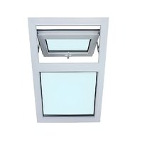 Fenêtres d'auvent en PVC à double vitrage et à suspension supérieure de taille personnalisée Rideaux à persiennes de style balançoire au design moderne pour l'extérieur dans la cuisine