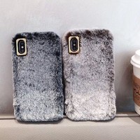 Pettigirl — étui de téléphone en peluche pour femmes, mignon, chaud, d'hiver, pour iPhone 6, 7, 8 Plus, X, XS Max, XR, 11 Pro Max