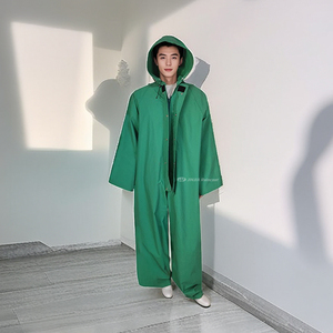 Adult Hiking Raincoat Jumpsuit <strong>Overalls</strong> for Men Women <strong>Waterproof</strong> Durable Acid/Chemical Resistant PVC/Polyester Full Raincoat - Product Image 4