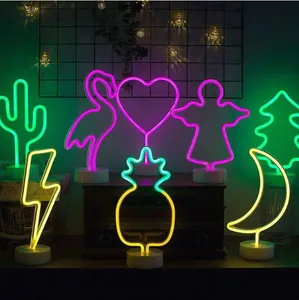 Creative factory selling neon indoor unicorn flamingo rainbow cloud star marquee sign for home and Valentine decor