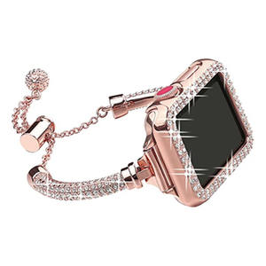 <span class=keywords><strong>Bracelet</strong></span> pour <span class=keywords><strong>Apple</strong></span> <span class=keywords><strong>Watch</strong></span> de femmes, en diamant scintillant, de 41mm <span class=keywords><strong>40mm</strong></span> 38mm série 7 <span class=keywords><strong>SE</strong></span> 6 5 4 3, - Product Image 2