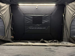 Grande tente de toit rigide pour 3-4 personnes, tente de camping 4x4, coque supérieure en aluminium, tissu en toile pour le toit, en vente - Product Image 4