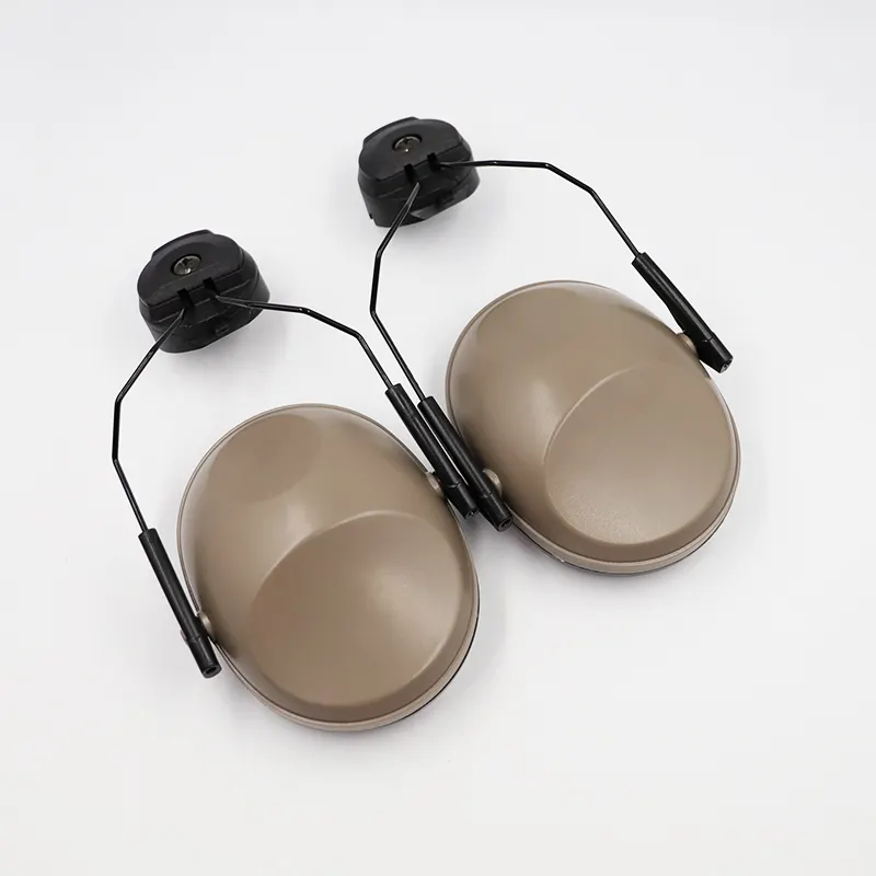 Headset taktis Noise cancelling, pelindung telinga untuk berburu, helm pelindung telinga dipasang